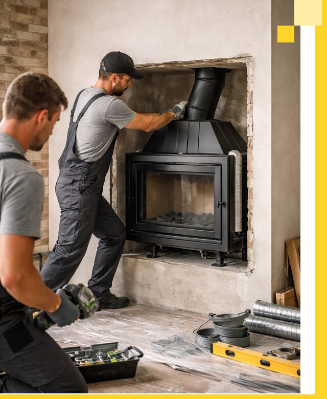 Установка каминных топок в Кушве: монтаж, подключение