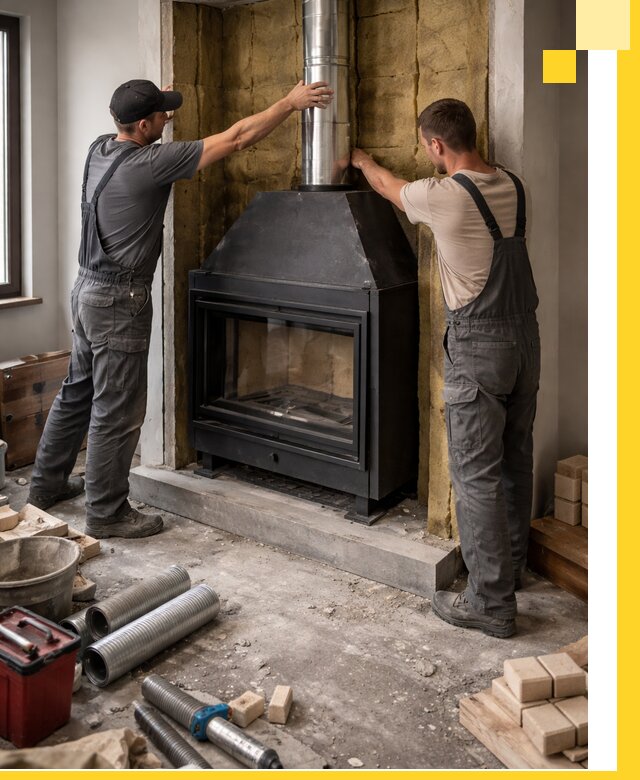 Изготовление и монтаж закрытых каминов в Кушве под ключ