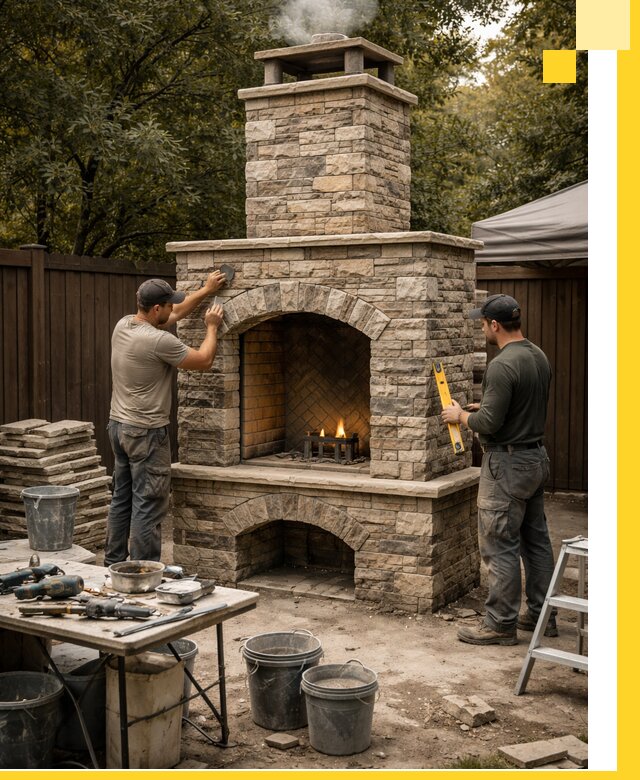 Проектирование и установка уличных каминов в Кушве