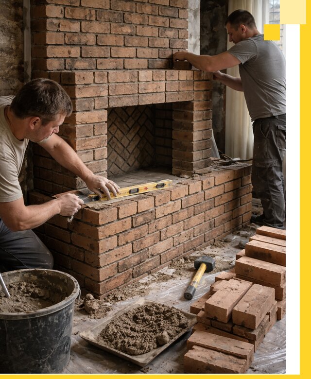 Изготовление и установка кирпичных каминов в Кушве