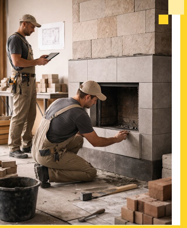 Индивидуальные проекты каминов и каминных систем в Кушве