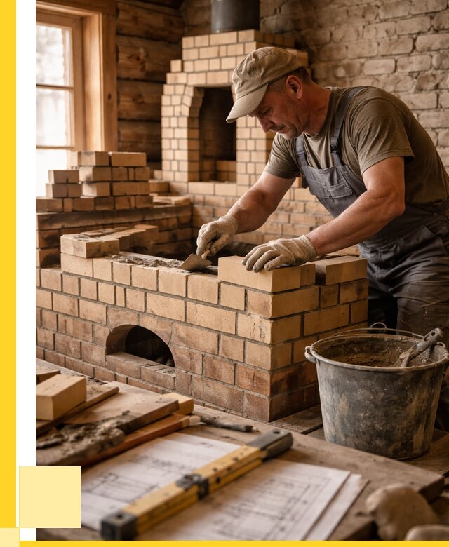 Кладка печей из кирпича в Кушве цены от 30795 р. - ЭриданКшв