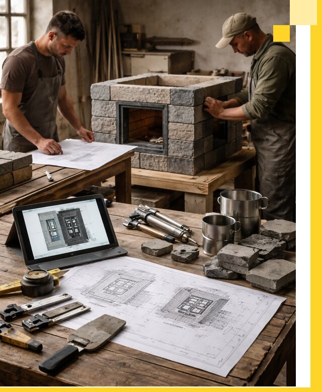 Разработка проектов печей с согласованием и монтажом в Кушве