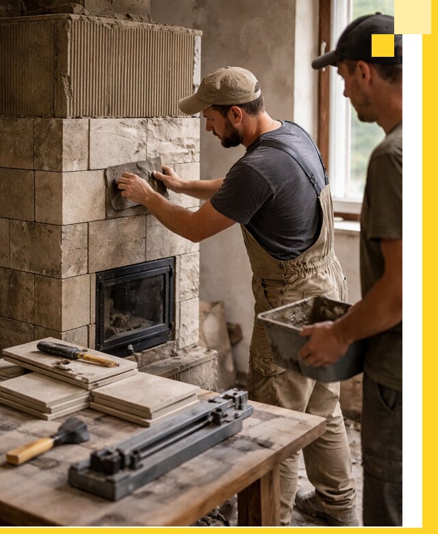 Профессиональная облицовка печей в Кушве: керамика и камень