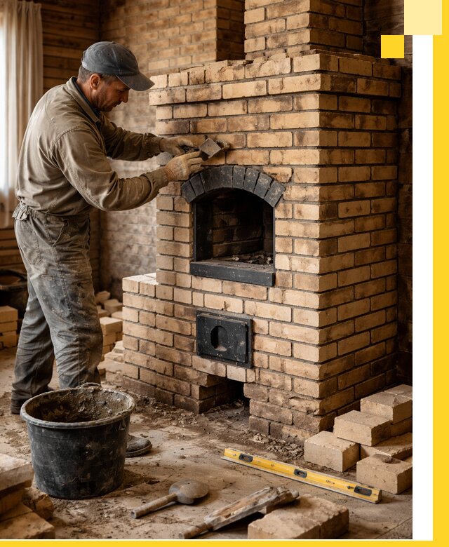 Кирпичные печи под ключ в Кушве: проектирование и кладка