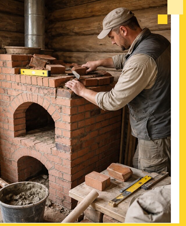 Изготовление и установка русских печей в Кушве под ключ