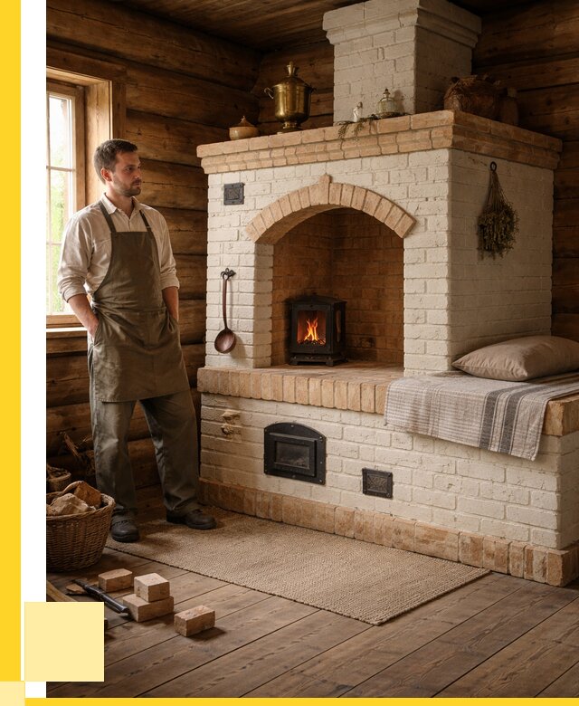 Русские печи с лежанкой под ключ в Кушве от 153975 р. ЭриданКшв