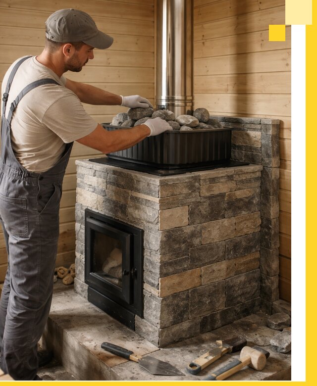 Печи для парной в Кушве, производство, монтаж и обслуживание