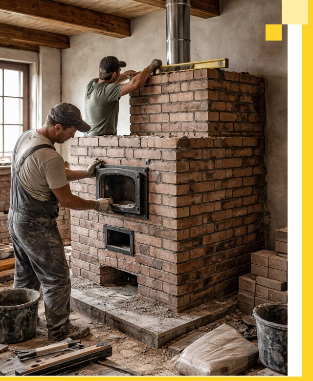 Печи для загородного дома под ключ в Кушве — монтаж и сервис