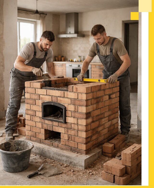 Установка и монтаж печей в частном доме в Кушве под ключ