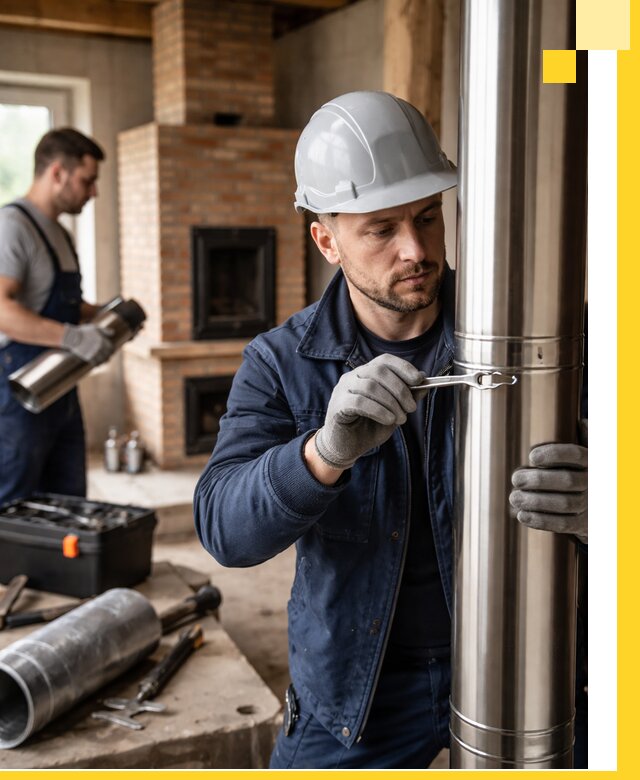 Профессиональный монтаж дымоходов для печей в Кушве