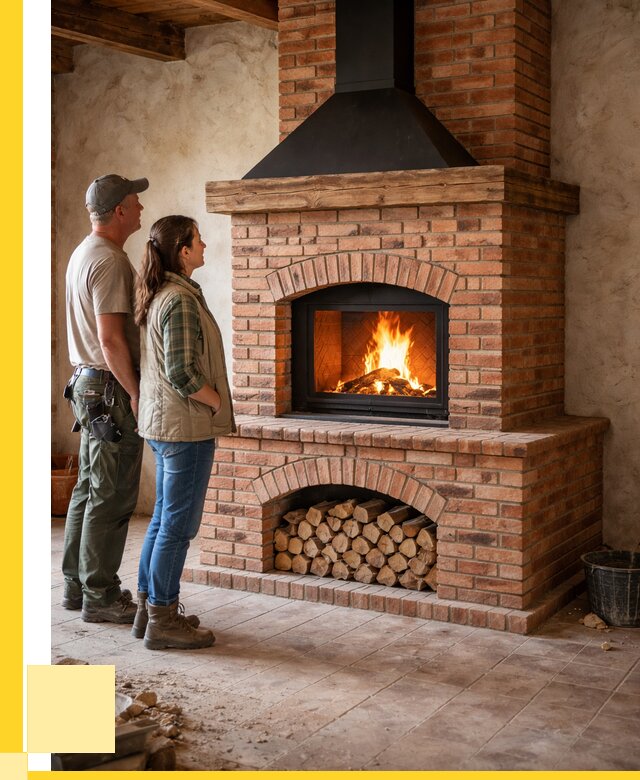 Печи камины из кирпича в Кушве от 123180 р. | ЭриданКшв