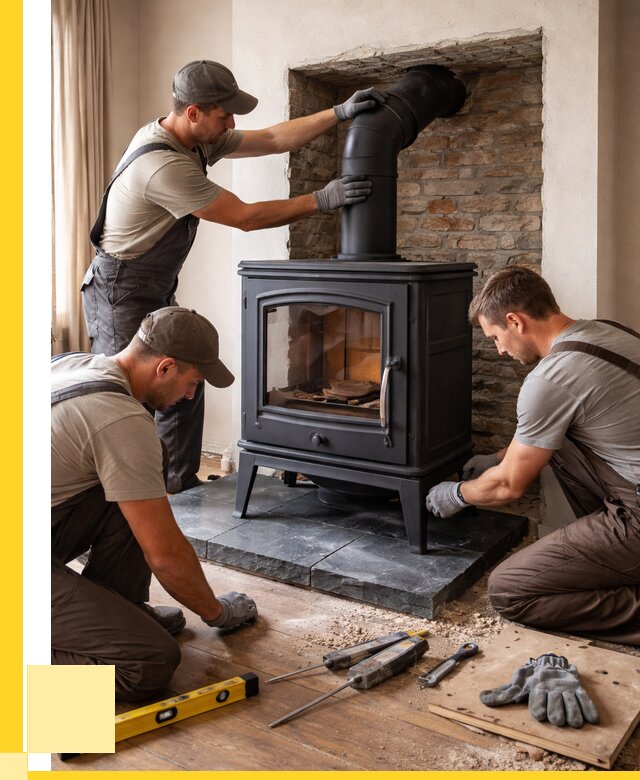 Монтаж печи камина в частном доме в Кушве от 25663 р. | ЭриданКшв