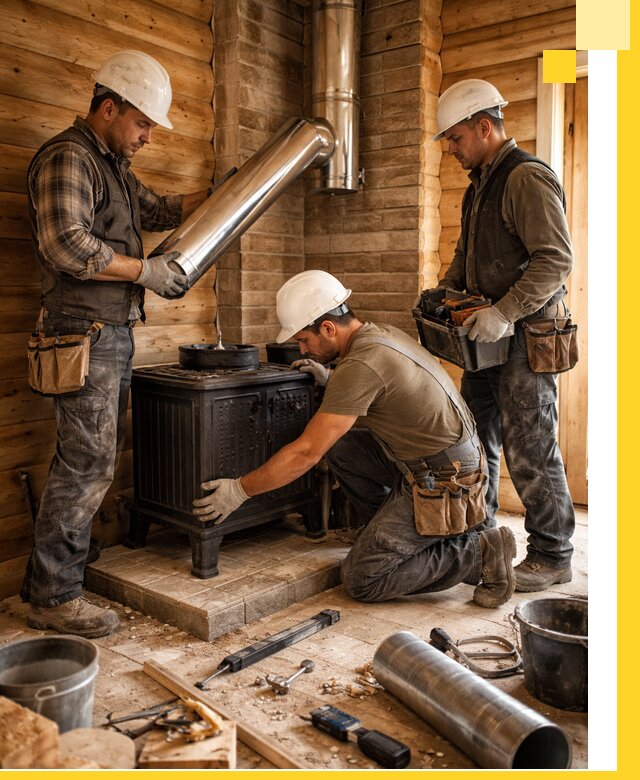Профессиональный монтаж банных печей и дымоходов в Кушве