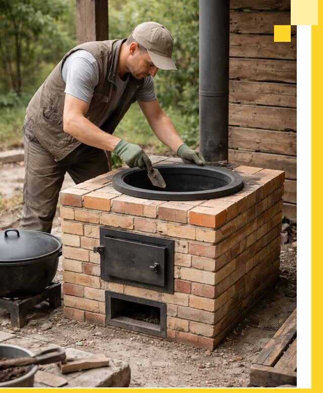 Изготовление и установка печей для казана в Кушве под ключ