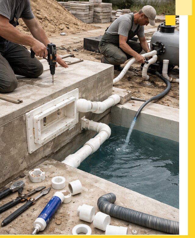 Строительство скиммерных бассейнов под ключ в Кушве