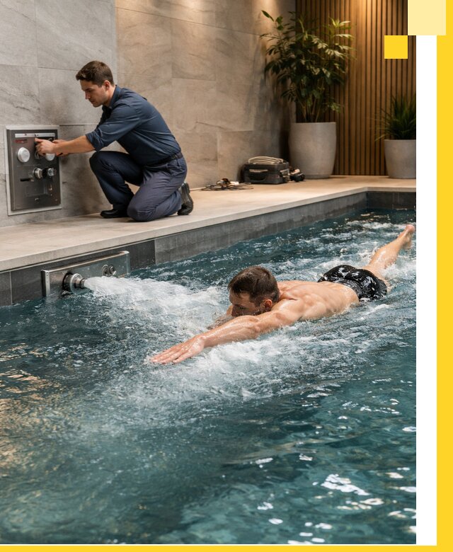 Проектирование и монтаж бассейнов с противотоком в Кушве