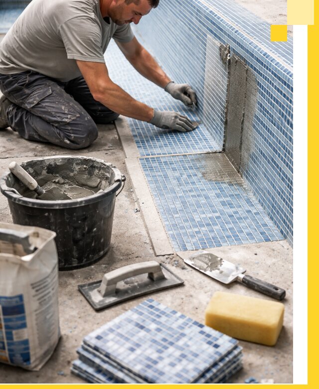 Укладка и ремонт мозаики для бассейнов под ключ в Кушве