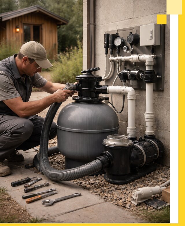 Продажа и монтаж фильтров и насосов для бассейнов в Кушве