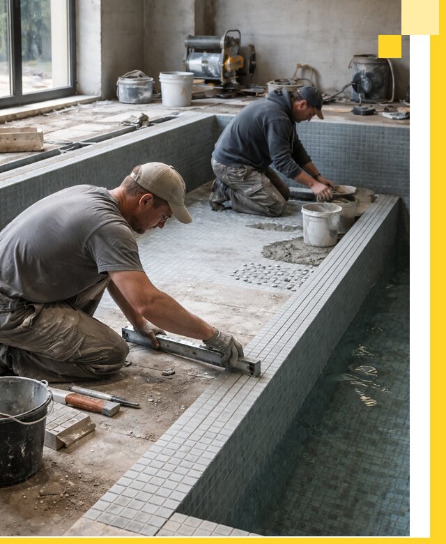 Строительство бассейна в частном доме в Кушве под ключ