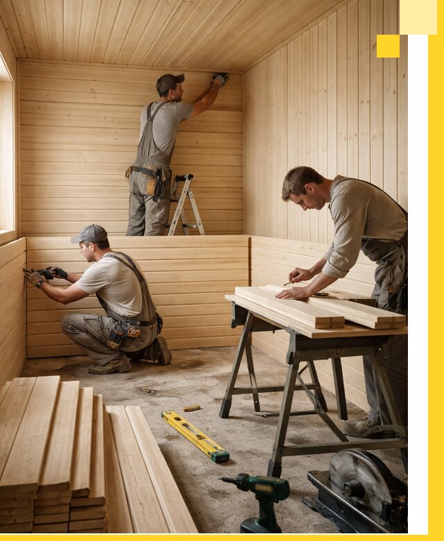 Обшивка саун в Кушве из натуральной древесины под ключ