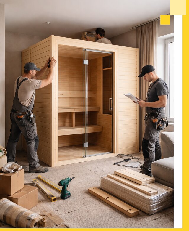 Установка и благоустройство саун в квартире в Кушве