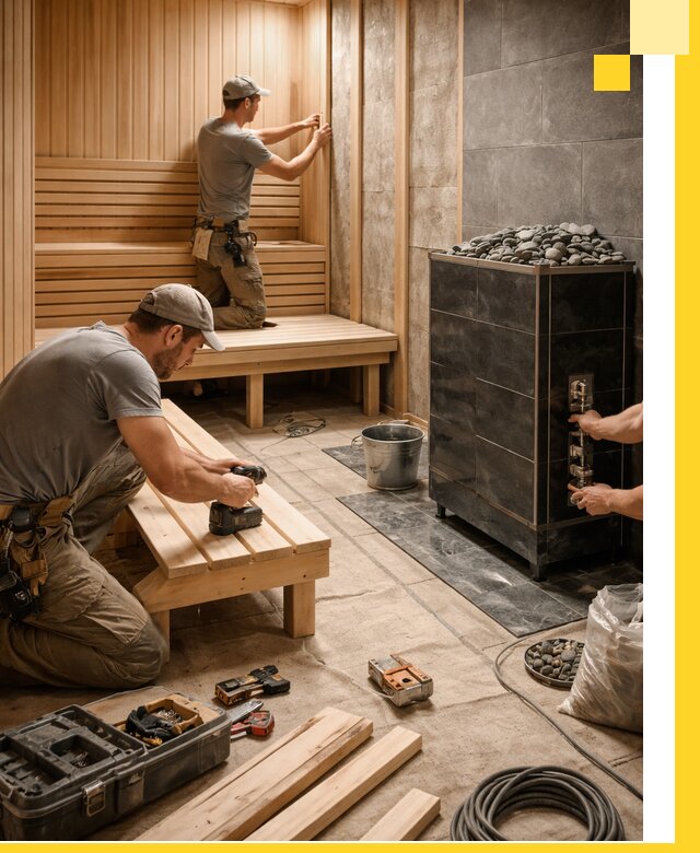 Дизайн и строительство интерьерных саун под ключ в Кушве