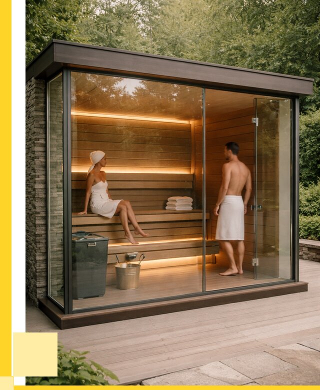 Сауна стеклянная и двери для сауны в Кушве от 256625 р. | ЭриданКшв