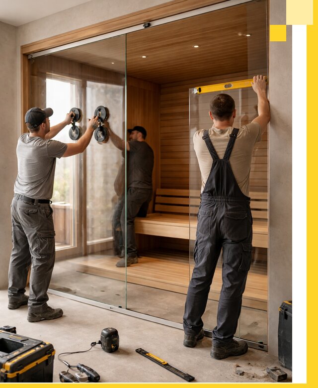 Производство и монтаж стеклянных саун под ключ в Кушве