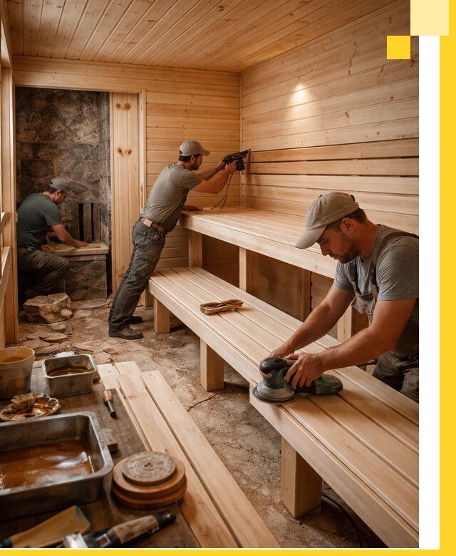 Профессиональная отделка бань в Кушве под ключ, с гарантией