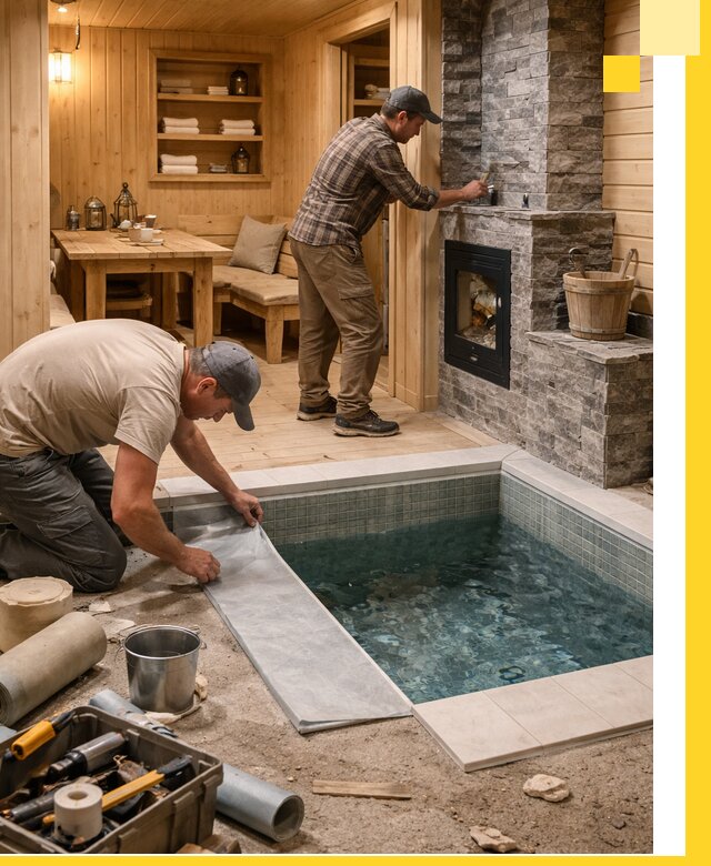 Строительство бань с комнатой отдыха под ключ в Кушве