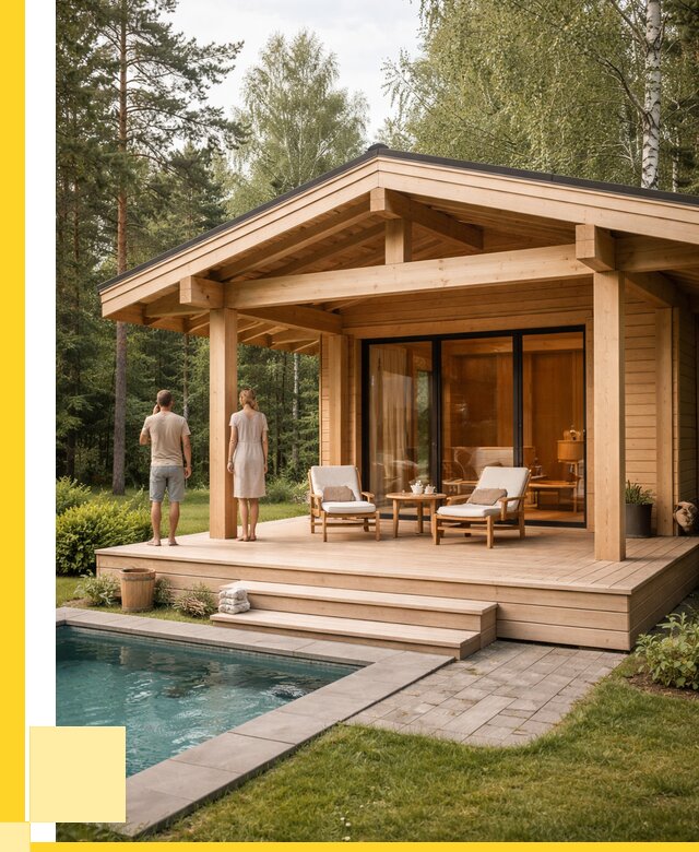 Бани с террасой под ключ в Кушве от 615900 р. | ЭриданКшв