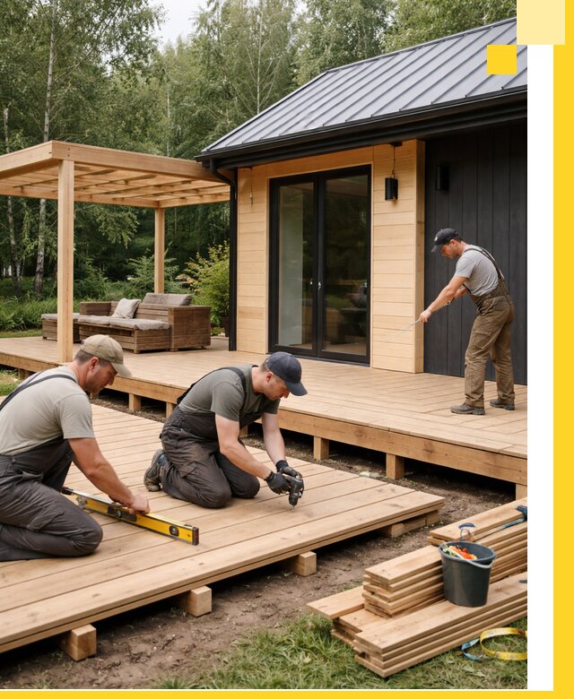 Строительство бань с террасой и бассейном под ключ в Кушве