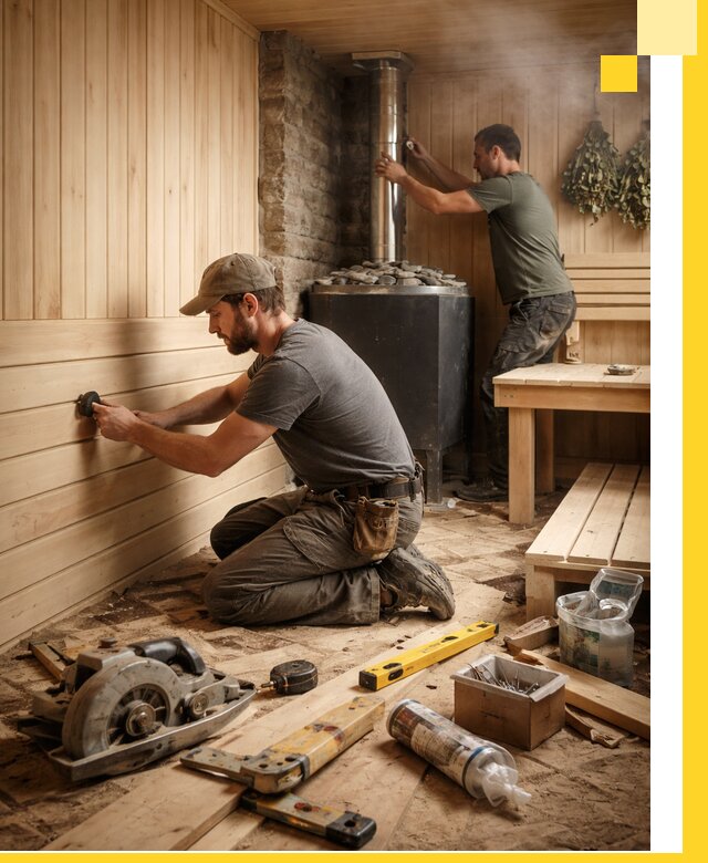 Полное строительство и оснащение парных под ключ в Кушве