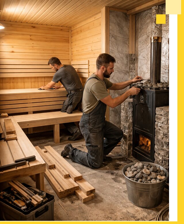 Дизайн и строительство интерьеров бань под ключ в Кушве