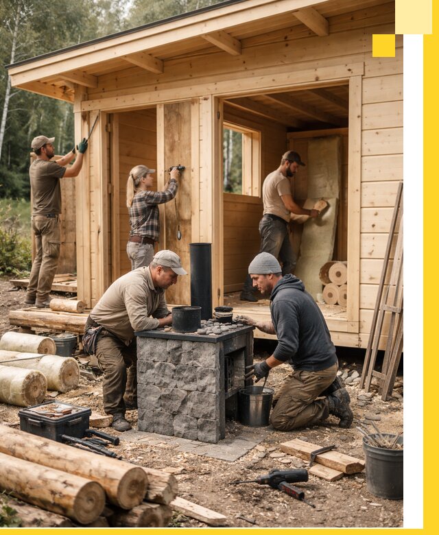 Купить баню под ключ в Кушве строительство монтаж отделка