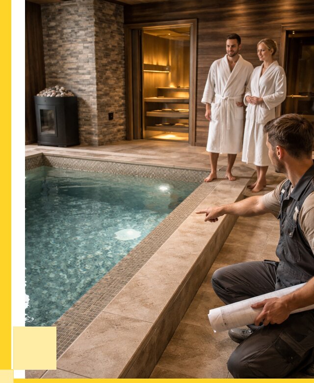 Проект бани с бассейном под ключ в Кушве от 66723 р. | ЭриданКшв