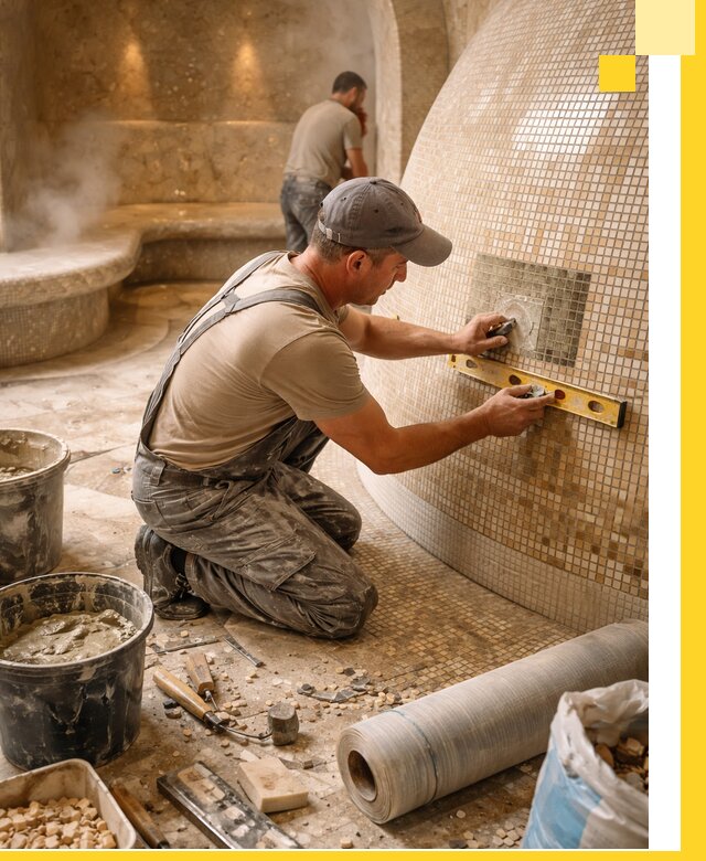 Хамам под ключ в Кушве: проектирование, строительство, отделка