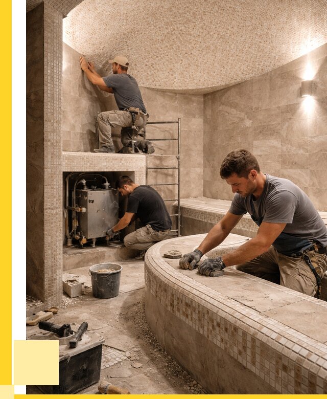 Монтаж хамамов под ключ в Кушве от 256625 р. ЭриданКшв