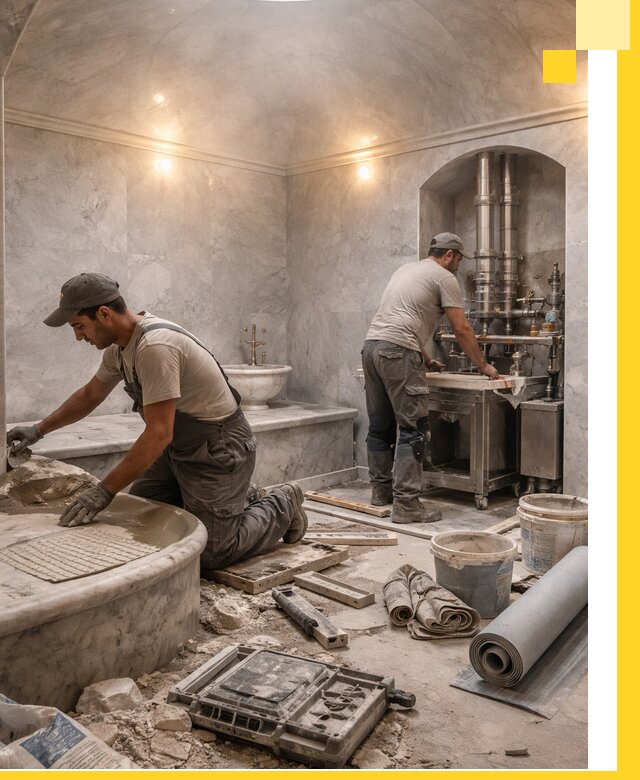 Строительство турецких бань хаммам под ключ в Кушве