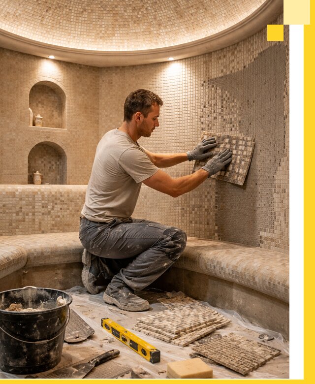 Устройство и монтаж домашнего хамама под ключ в Кушве