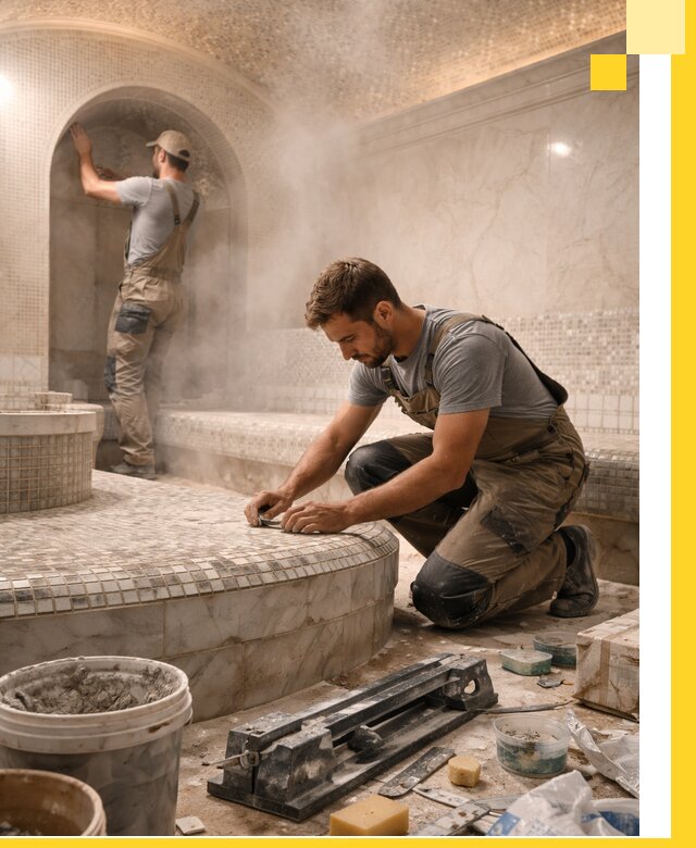 Профессиональный дизайн хамама и SPA под ключ в Кушве