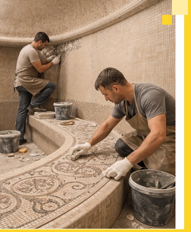 Плитка для хамама в Кушве, укладка, подбор и поставка