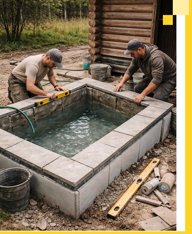 Изготовление и установка холодных купелей под ключ в Кушве